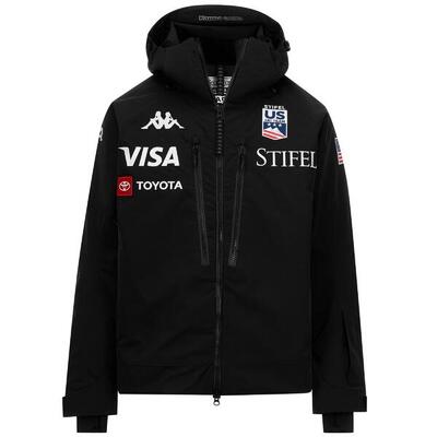 Giubbotto da uomo in poliestere nero da sci