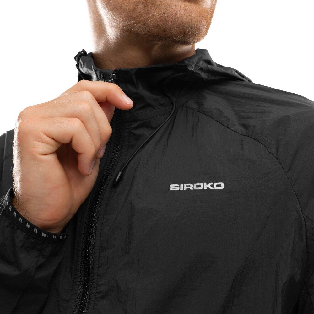Veste coupe-vent running homme Fitness Bund Black Noir 4/7