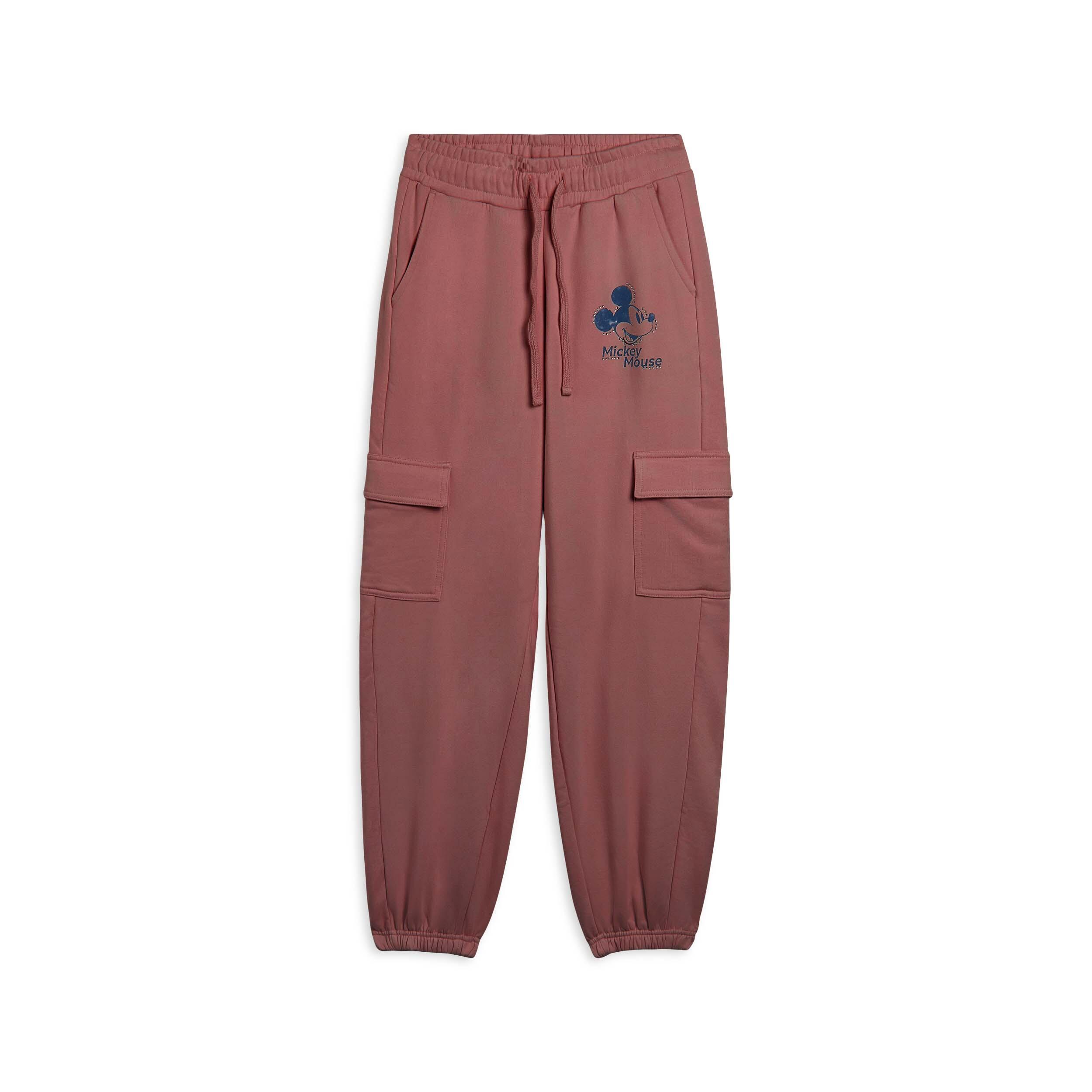 Freddy - Pantalon Pour Femmes Cargo En Molleton De Coton Avec Graphique Disney - Pantalons - Rose - Decathlon