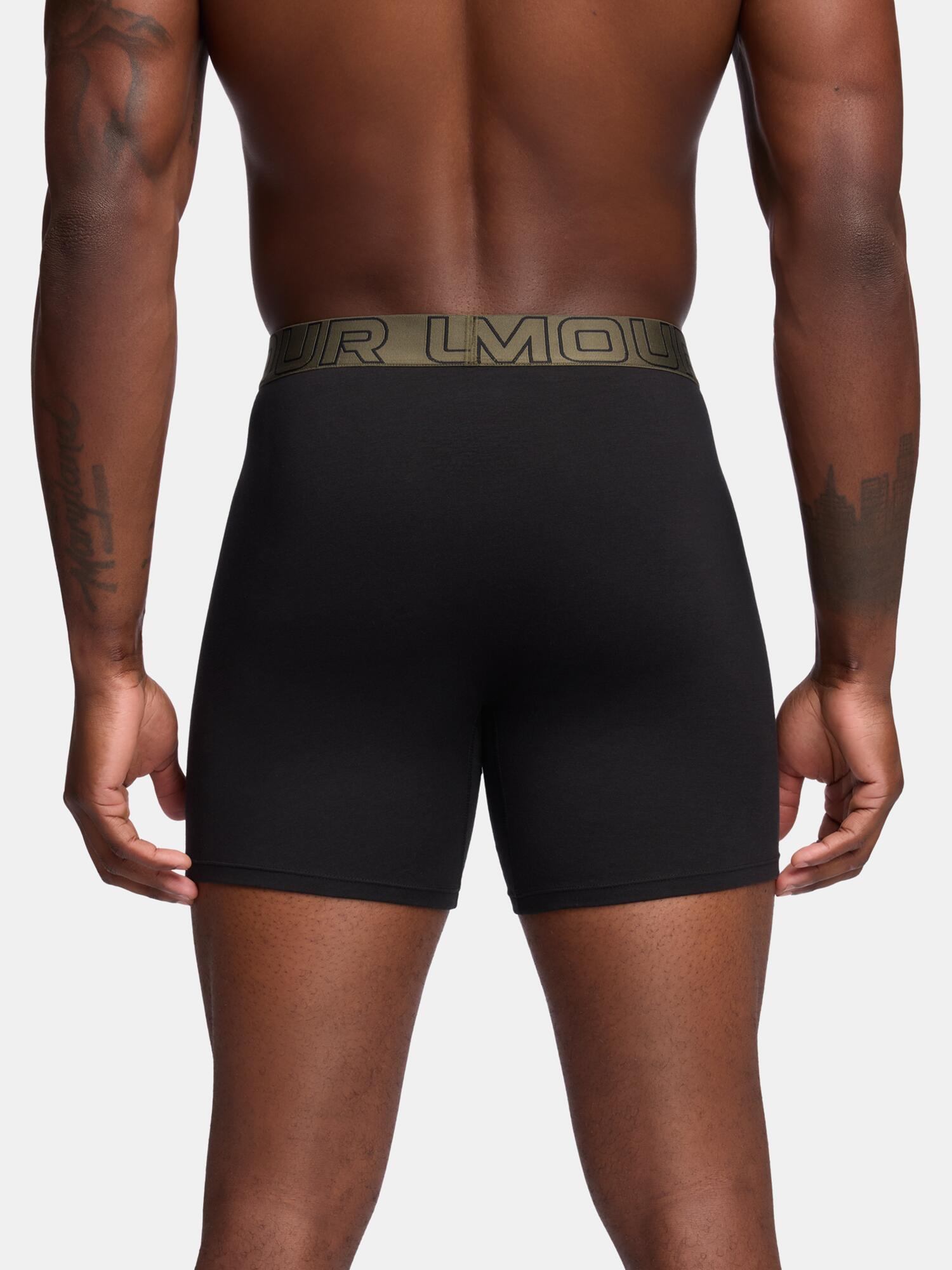 Boxershort Herren 3er Pack Figurbetont-UA PERFORMANCE COTTON - SOLID 6 IN 3PK 3/5