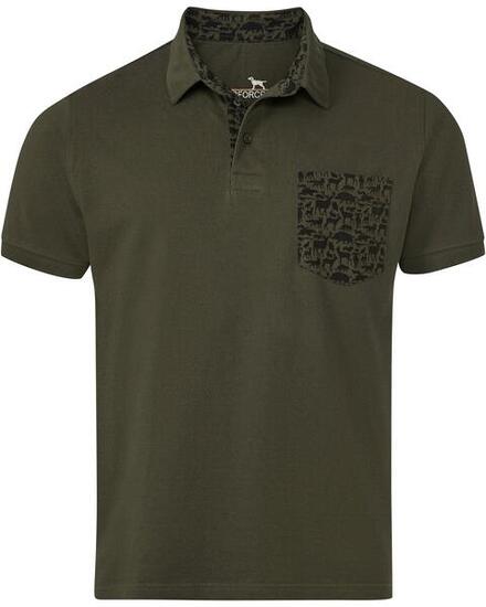Poloshirt Brusttasche Waldtiere