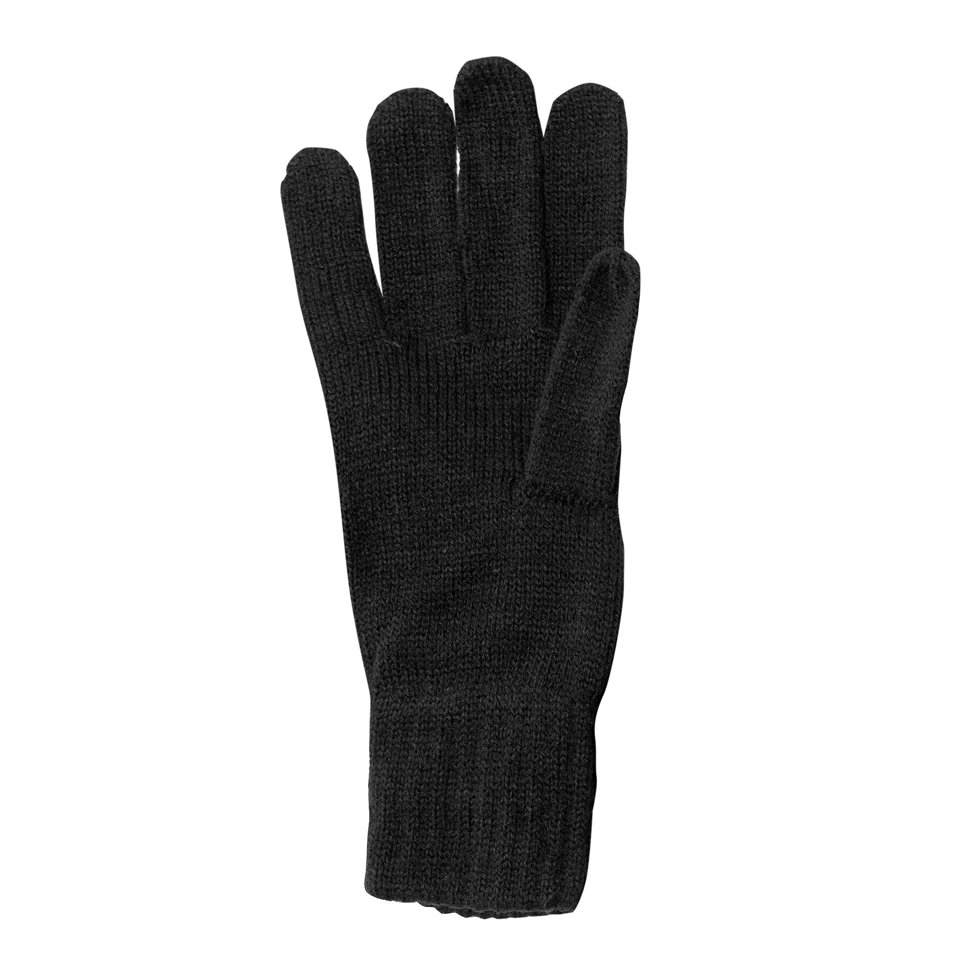 Adult unisex knitted gloves (Black)