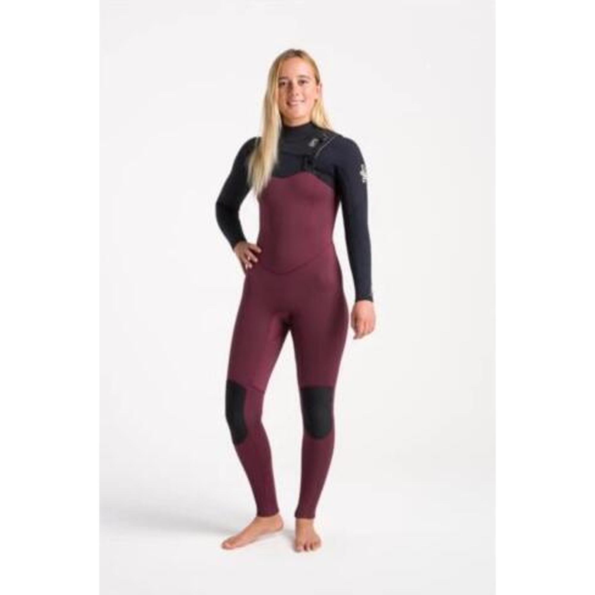 Cskins - Combinaison Femme C-skins Solace 5/4 Chest Zip Wi/bx/pt - Combinaison De Surf - Rouge - 38 S - Decathlon