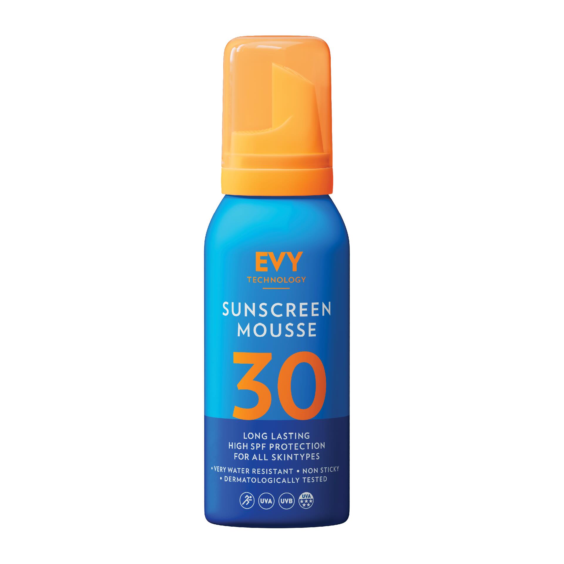 Evy Technology - Evy Mousse Solaire Spf 30 – Format Voyage - Crème Solaire - 100 Ml - Decathlon