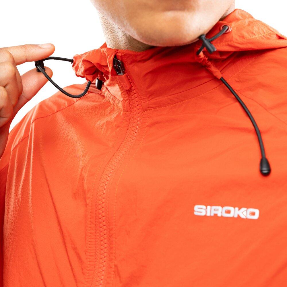 Veste coupe-vent running homme Fitness Bund Brick Rouge 4/7