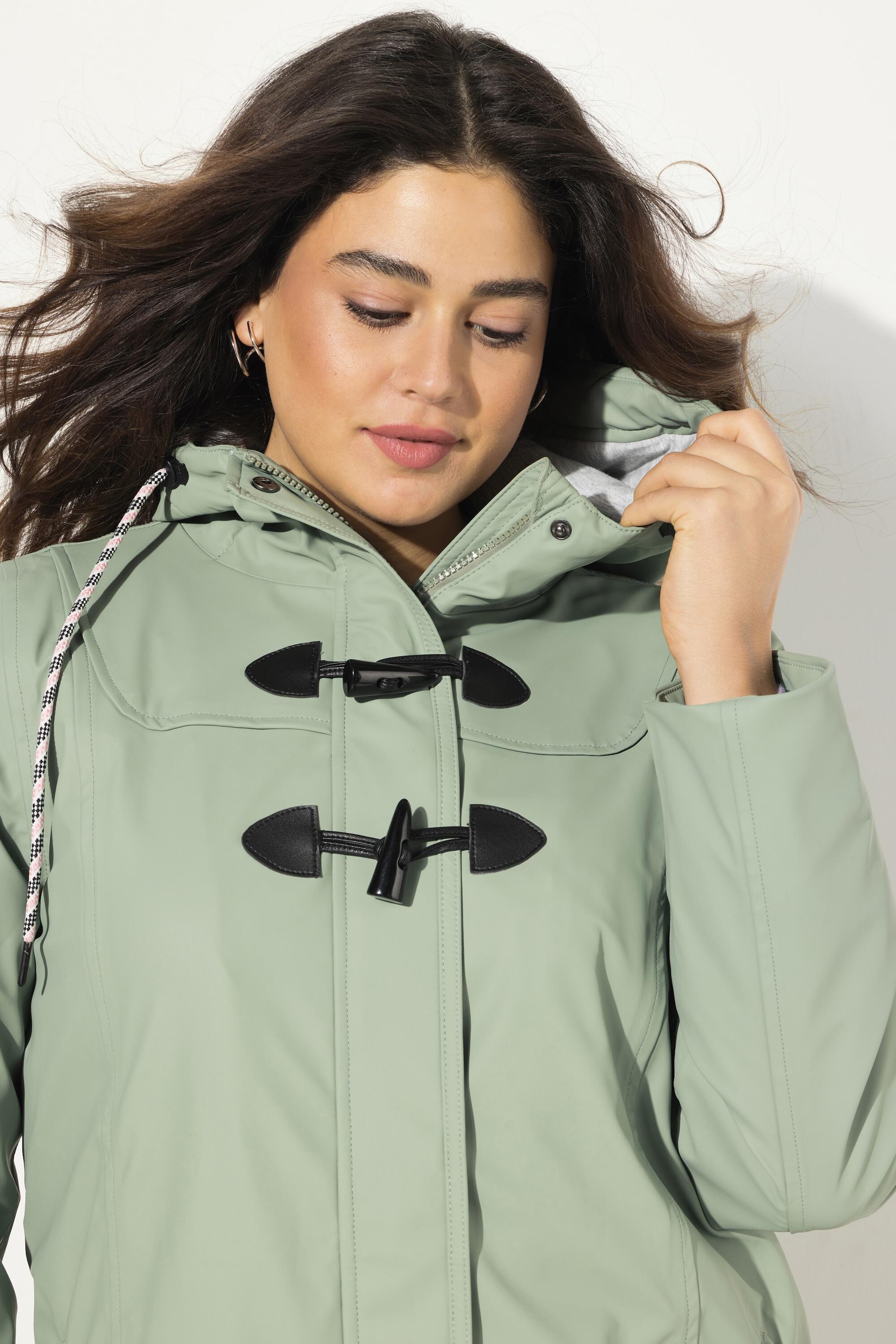 Femme Veste de pluie HYPRAR imperméable capuche boutons brandebourg 3/5