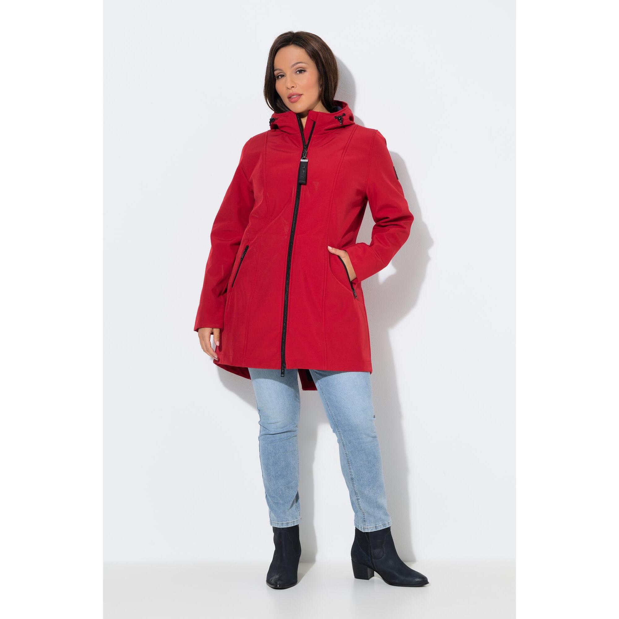 Ulla Popken - Femme Veste Softshell Hyprar Déperlante Doublure En Polaire - Softshell - Rouge - Decathlon
