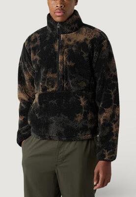 MEN'S Jacke M EXTREME PILE 2 PULLOVER -PRINT SCHWARZ