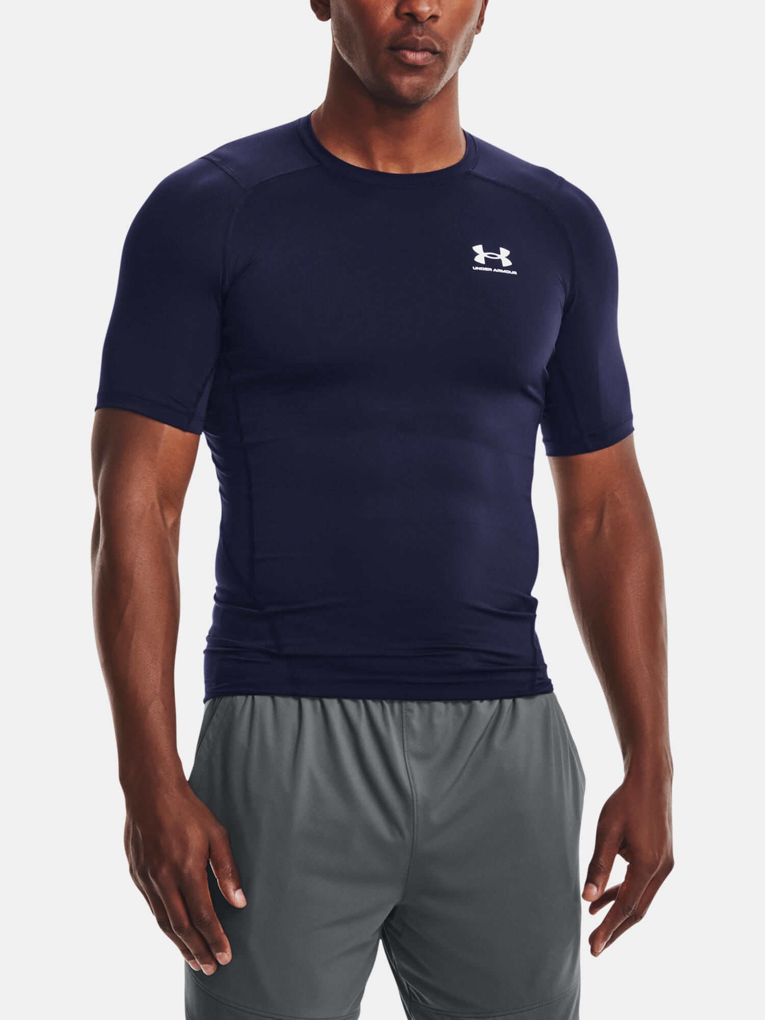 Cămașă cu mânecă scurtă fitness bărbați Ua Hg Armour Comp SS, Albastru Închis