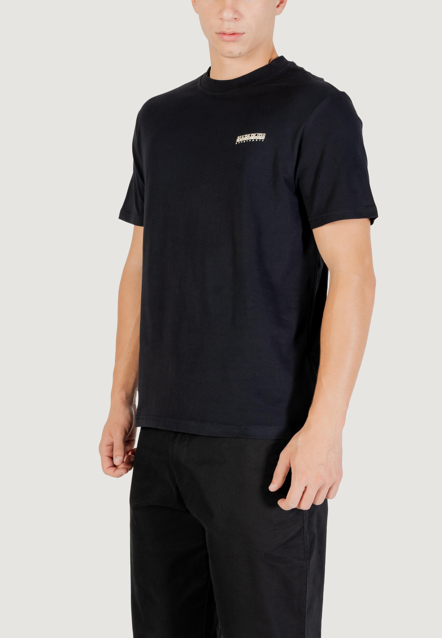 Crop top T-shirt S-SMALL BOX SS HEREN Zwart 2/5