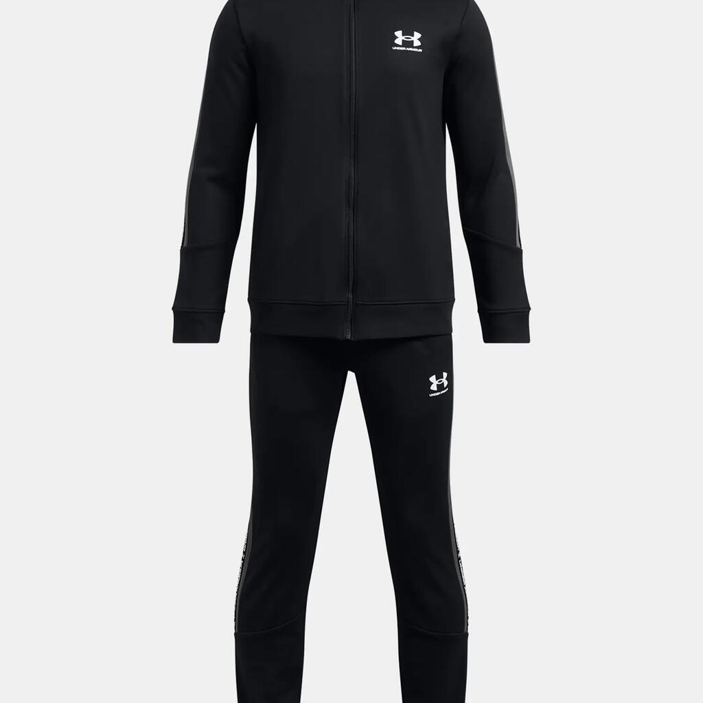 Boys Icon Funnel Neck LongSleeved Tracksuit Set (Black)