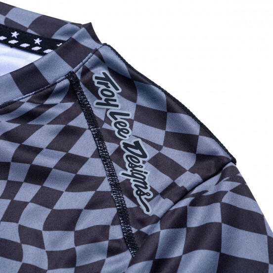 Jersey Femme TROY LEE Lilium Twisted Checkers Black 3/4