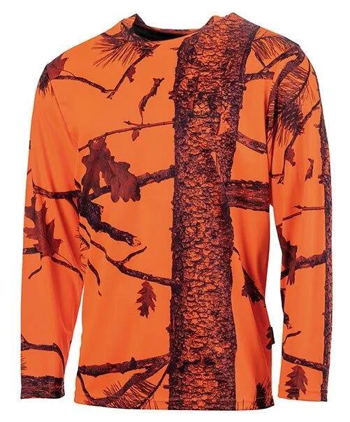 T-shirt De Chasse Manches Longues Treeland Camo Orange 1/1