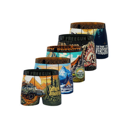 Lot de 5 boxers homme Vintage outdoor