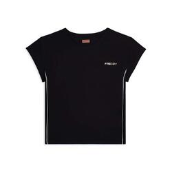 T-shirt technique avec manches à ailettes et passepoils contrastés