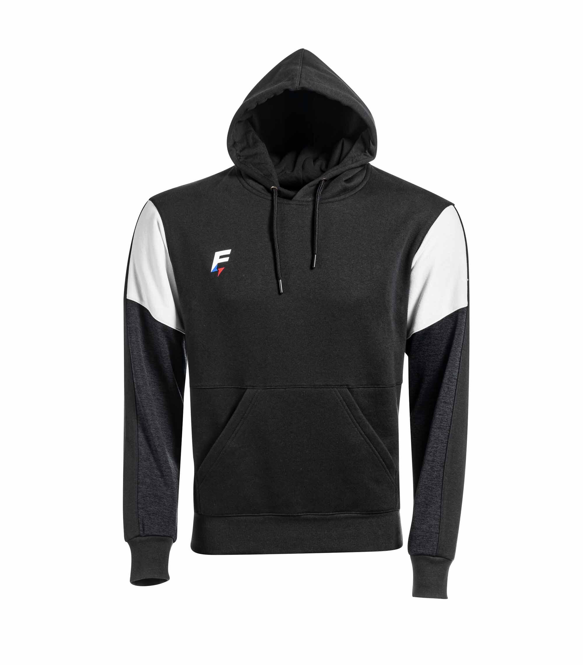 SWEAT CAPUCHE DE RUGBY CHISTERA ENFANT Force XV noir 1/1