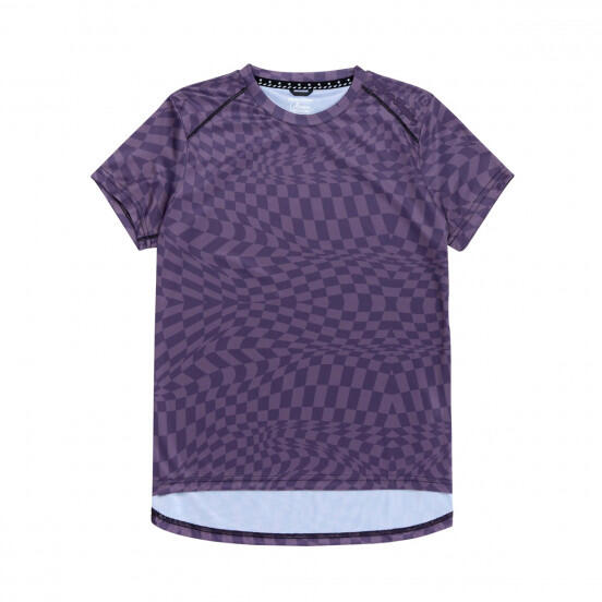 Tld - Troy Lee Designs - Jersey Femme Troy Lee Lilium Twisted Checkers Deep Purple - Maillot Manches Courtes - Noir|violet - Decathlon