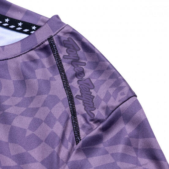 Jersey Femme TROY LEE Lilium Twisted Checkers Deep Purple 3/4