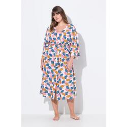 Femme Peignoir Ginkgo col en V manches 3/4 coton bio