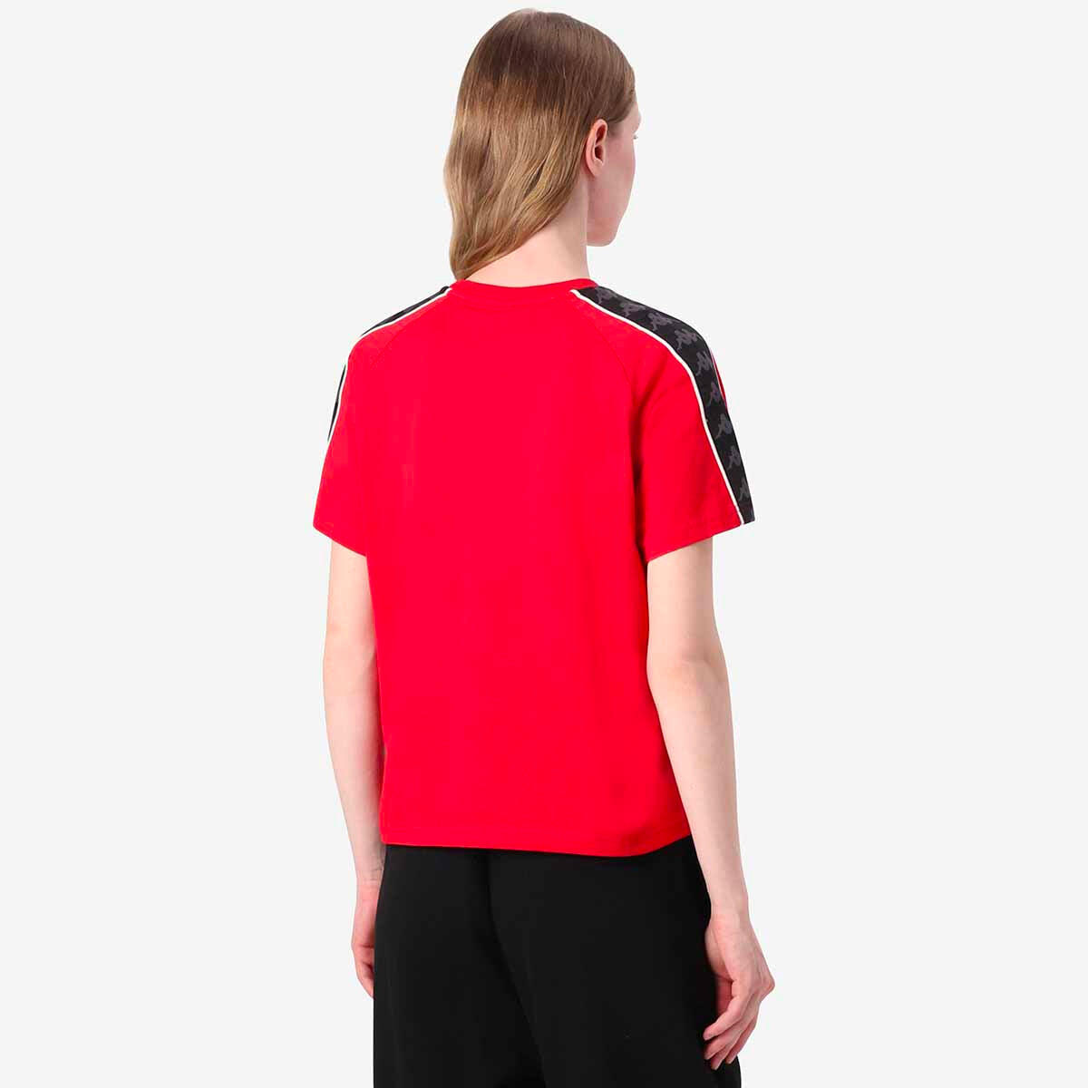 T shirt maglietta da donna in cotone rosso da streetwear sportivo 5/7