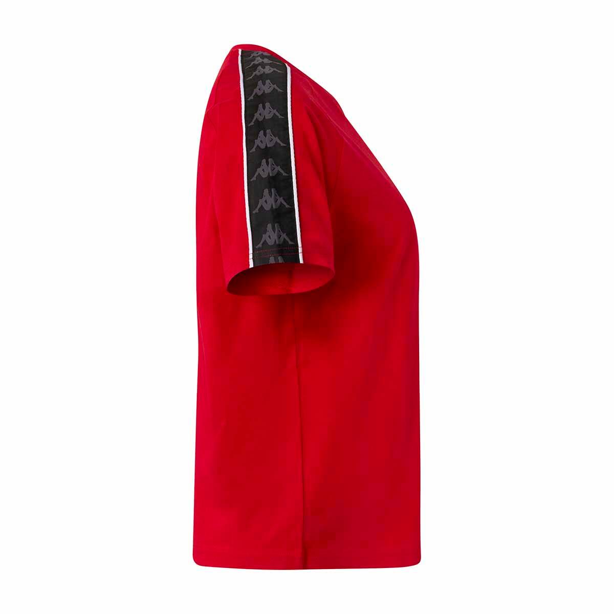 T shirt maglietta da donna in cotone rosso da streetwear sportivo 6/7