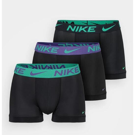 Bokserki Nike Essential Micro 3 szt. czarne zielone fioletowe