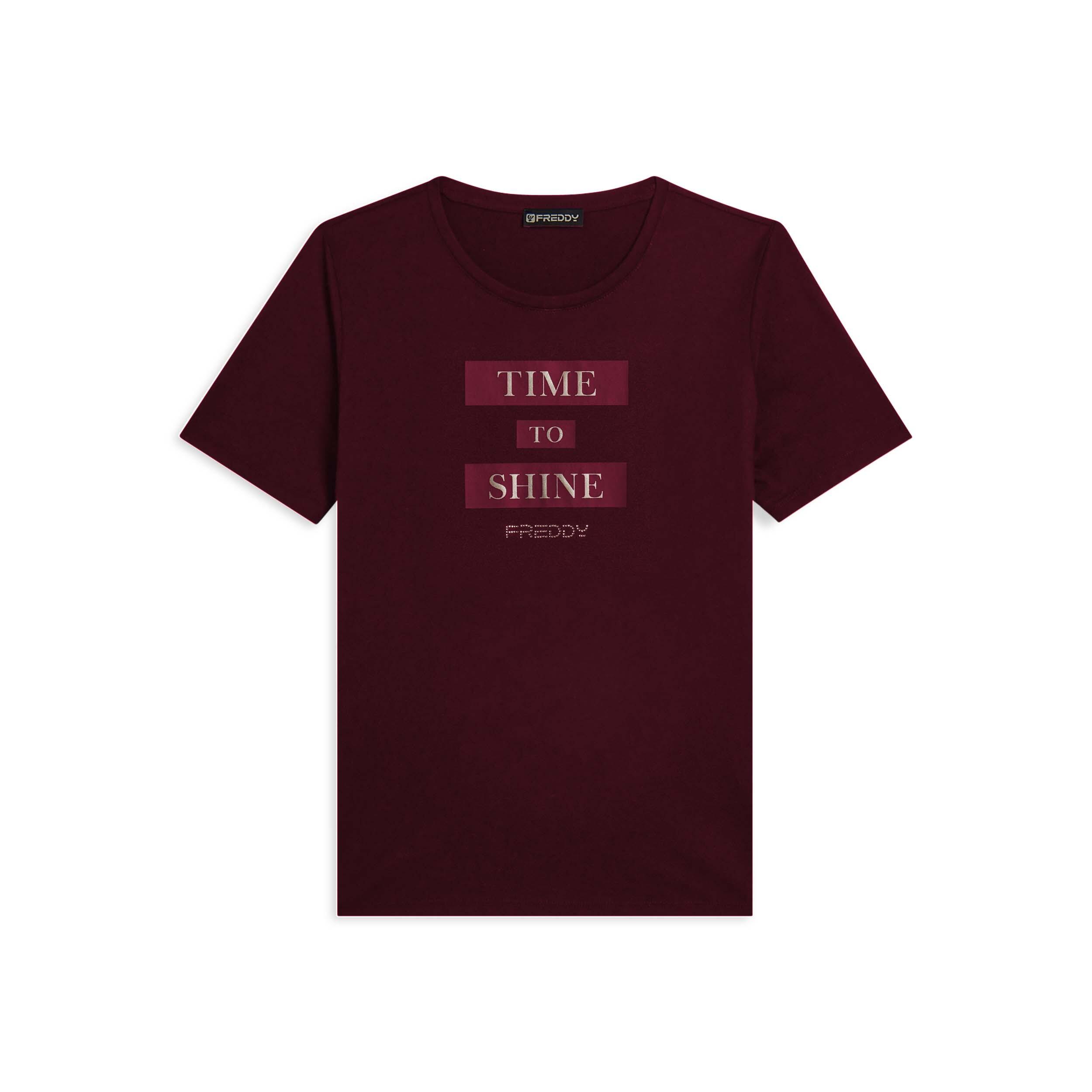 Freddy - T-shirt Pour Femmes Avec Des Graphiques Et Un Slogan Motivant - T-shirt Manches Courtes - Rouge - Decathlon