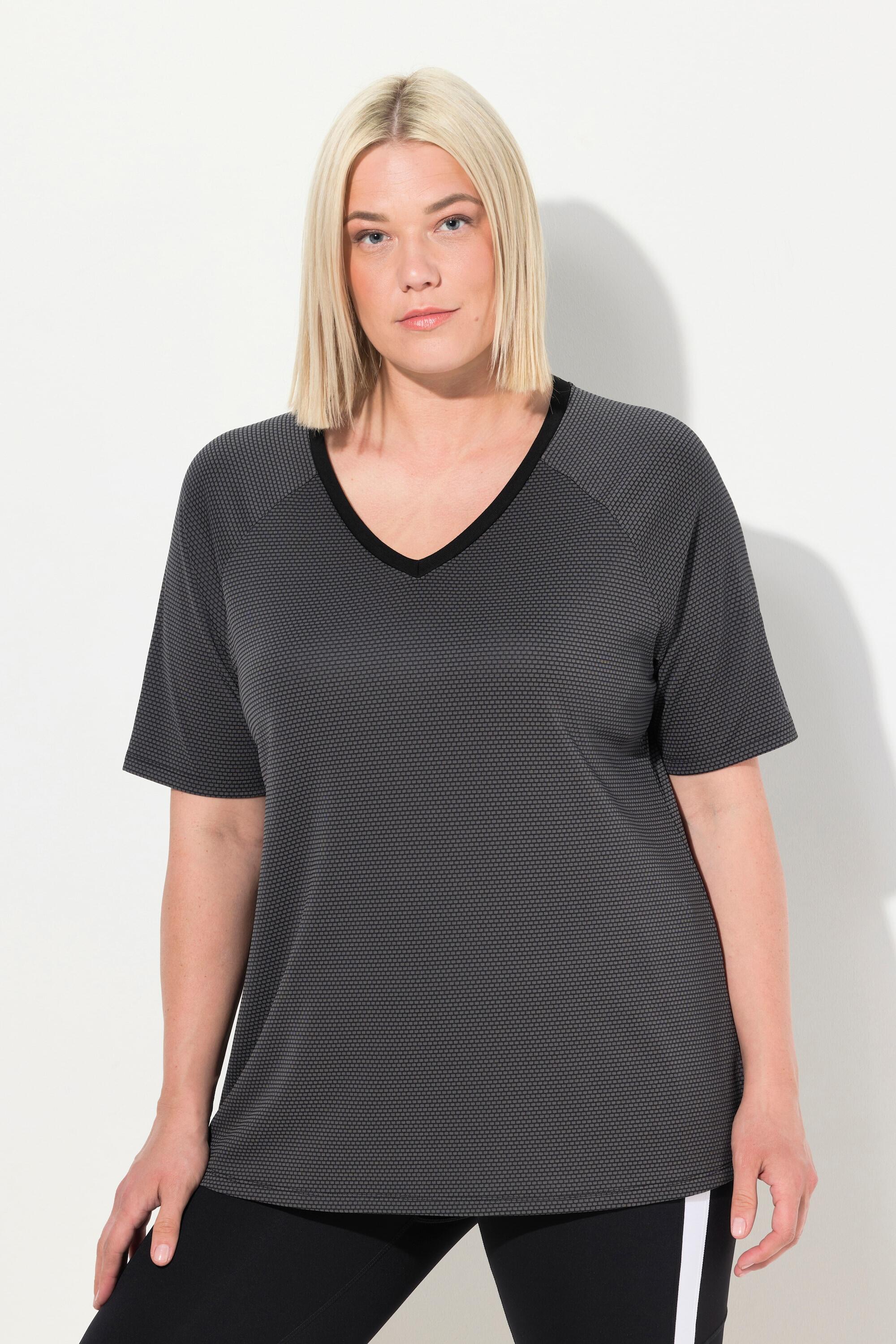 Femme T-shirt de sport séchage rapide col en V et manches courtes 1/5