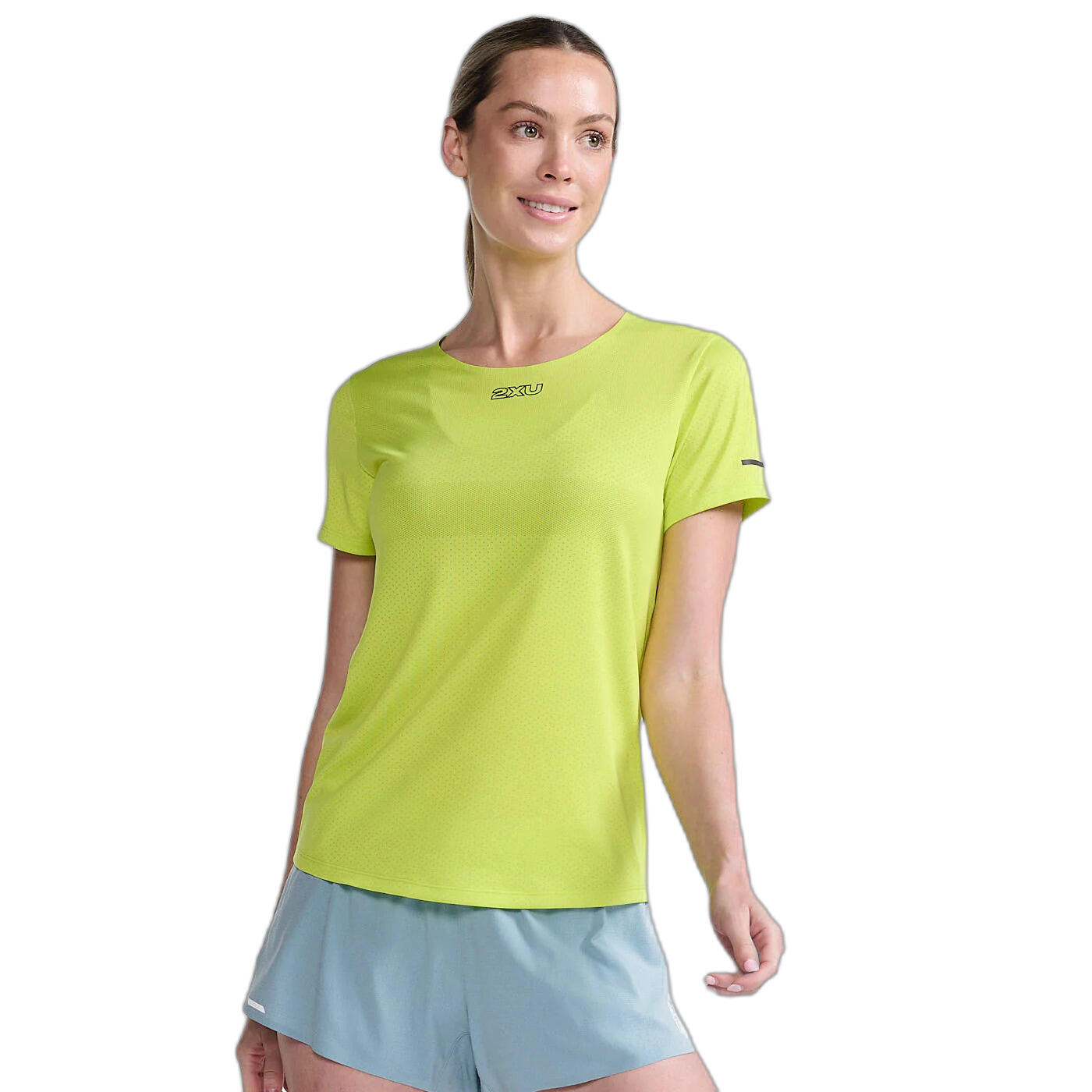 2xu - Maillot Femme 2xu Light Speed Tech - Maillot Manches Courtes - Vert - Decathlon