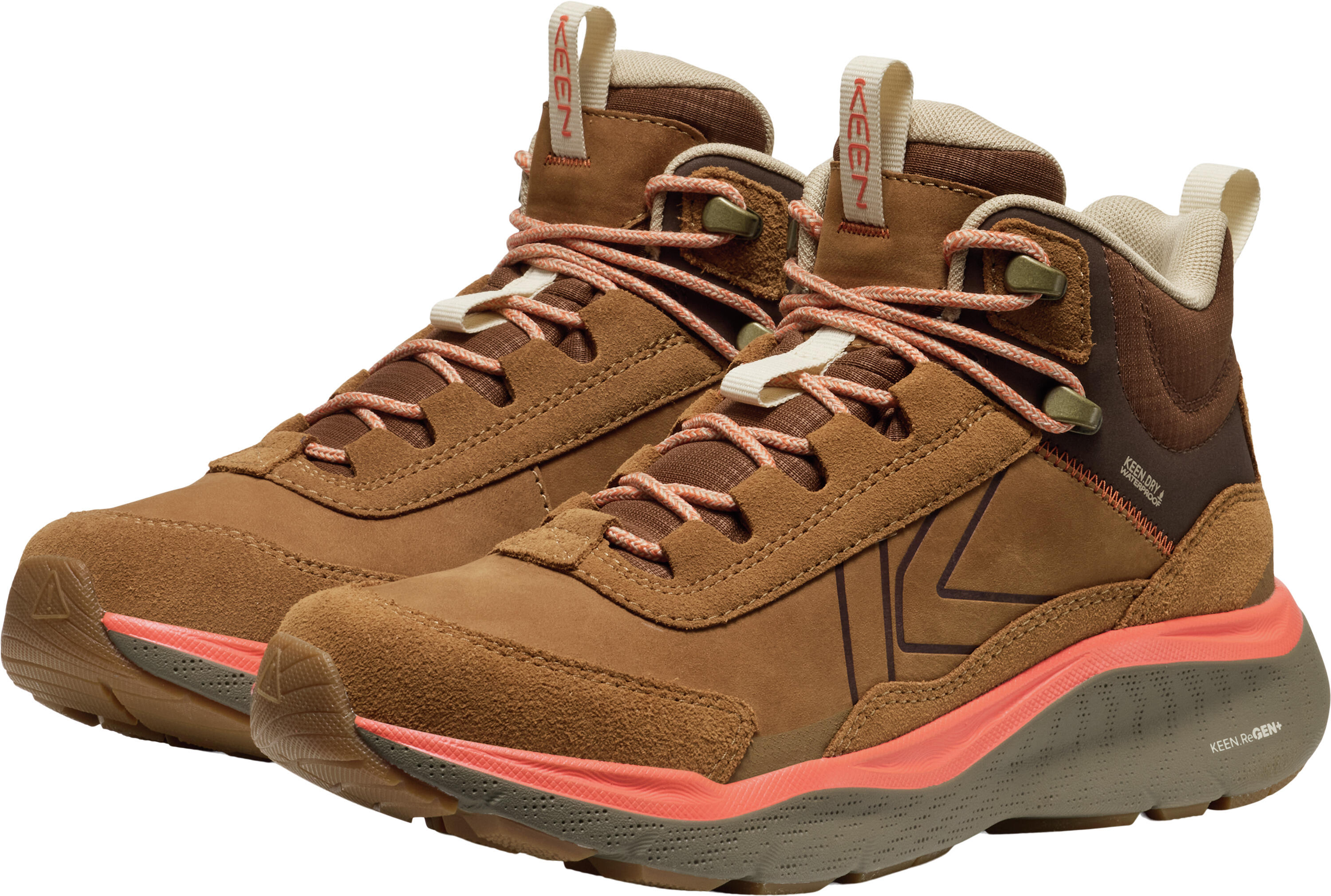 Femmes LEIKI LEATHER MID WP W Chaussures de randonnée Chipmunk/Bison 5/5
