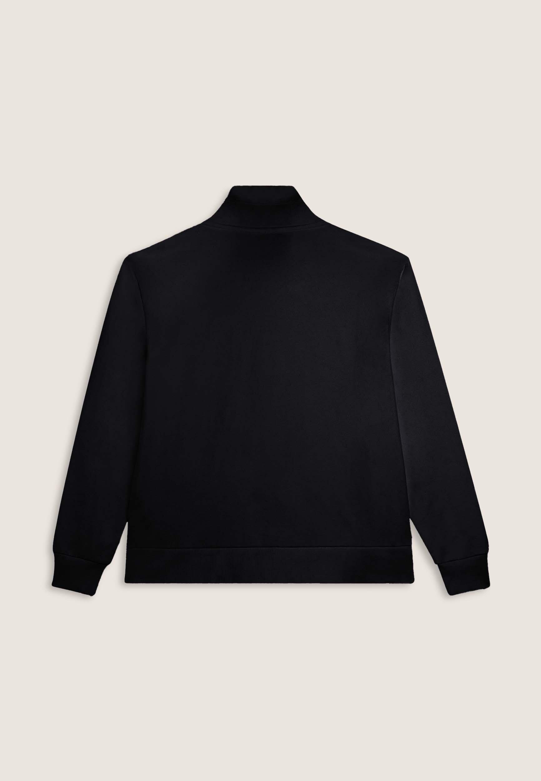 Felpa full zip con collo alto e bande logate 2/3