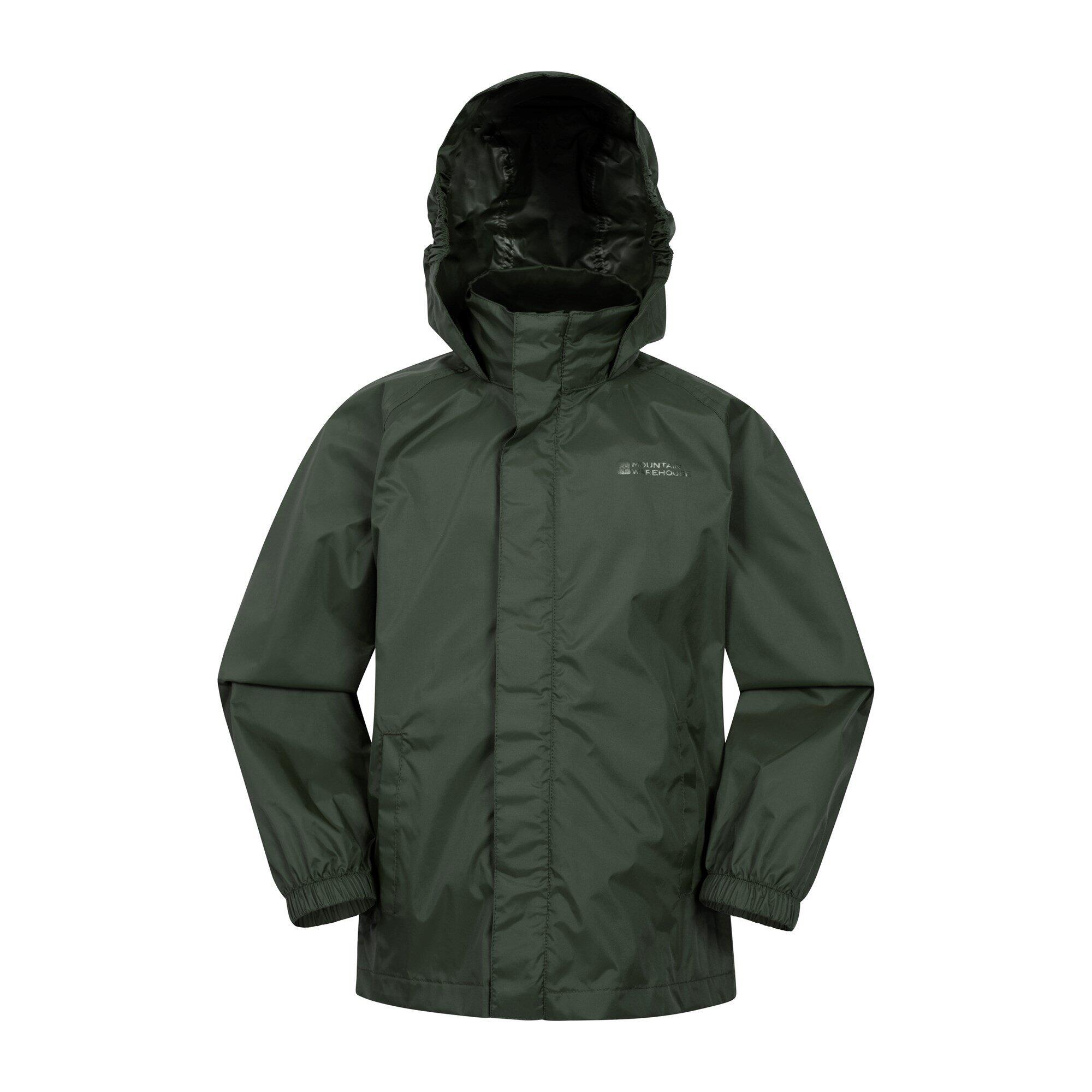 Mountain Warehouse - Mountain Warehouse Veste Imperméable Enfant Pakka - Légère Et Pliable - Veste - Vert - Decathlon