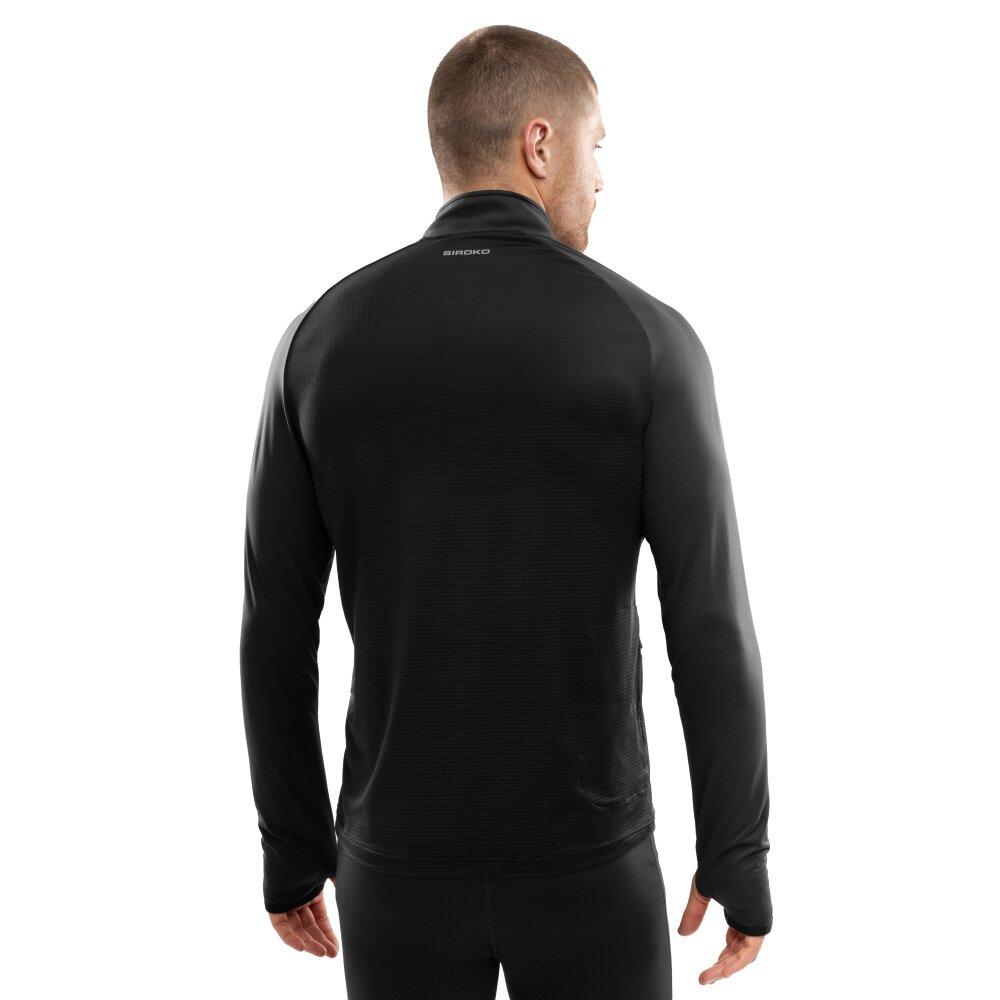 Felpa da corsa da uomo con mezza zip Fitness Intuit Black Nero 2/6