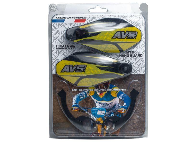 AVS handbescherming - DECO KIT (aluminium beugel met scharnier) - zwart-geel 2/2