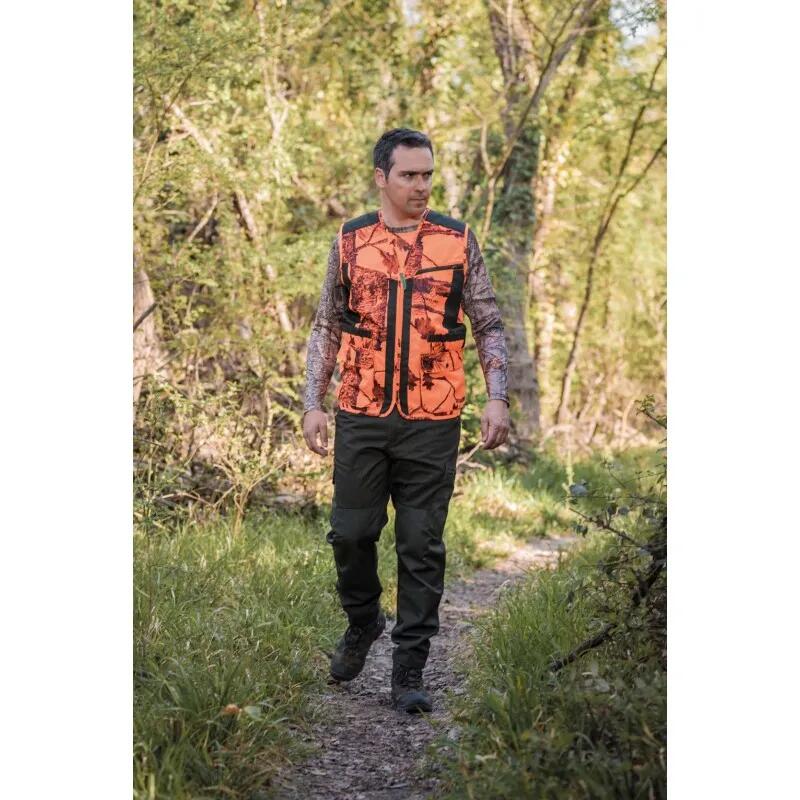 Gilet De Chasse Resistant Treeland Camo Orange 2/2