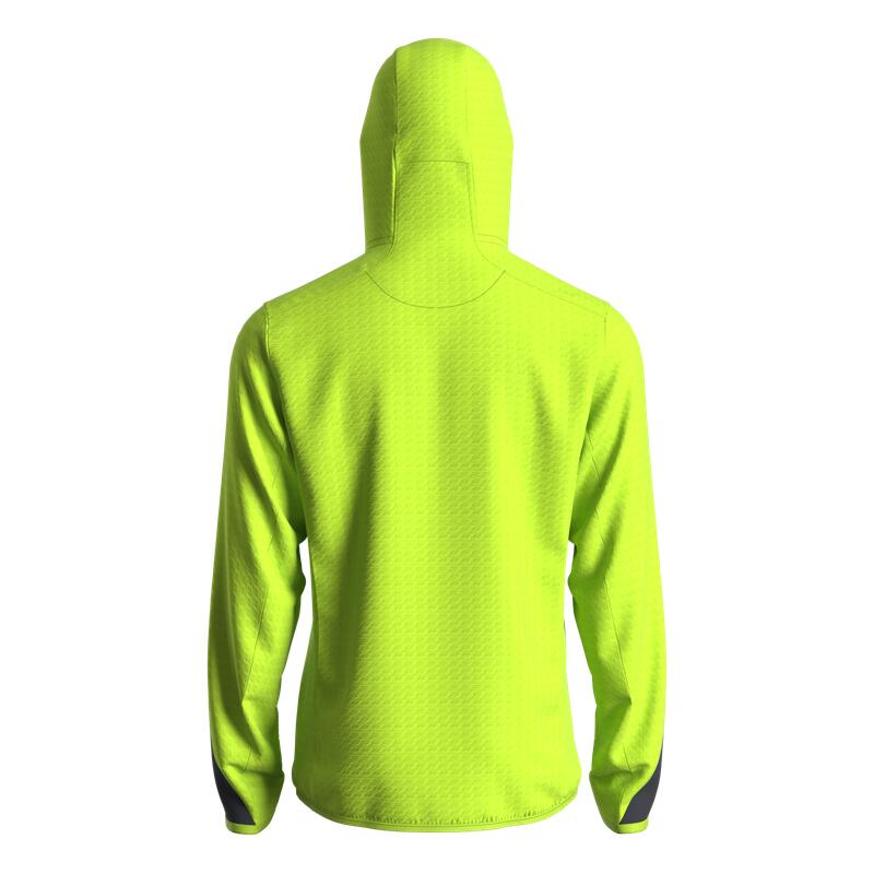 Great Escapes Cosmique man long zip fleece jacket lime green 2/3