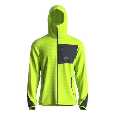 Great Escapes Cosmique man long zip fleece jacket lime green
