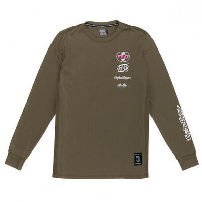 Troy lee designs skyline ride-shirt met lange mouwen, bruin
