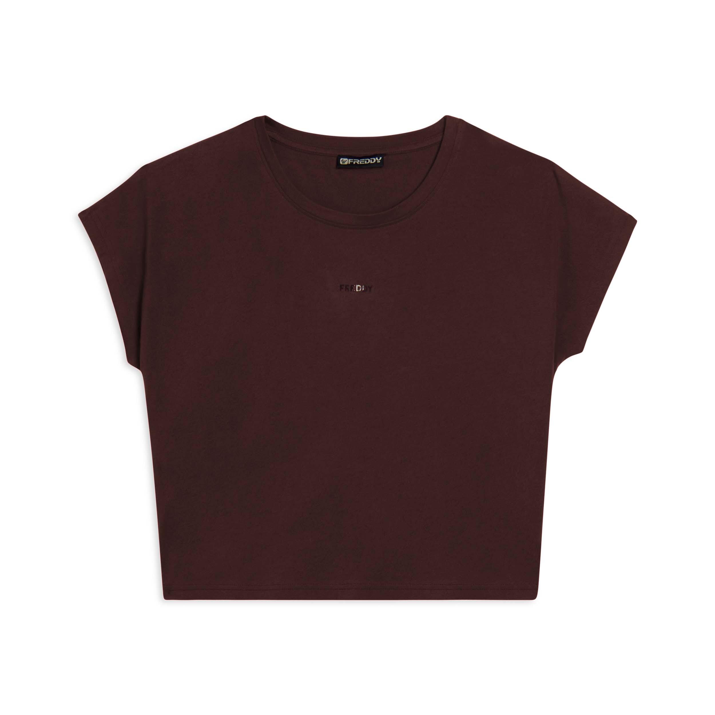 Freddy - T-shirt Pour Femmes Avec Imprimé Sur L’épaule - T-shirt Manches Courtes - Marron - Decathlon