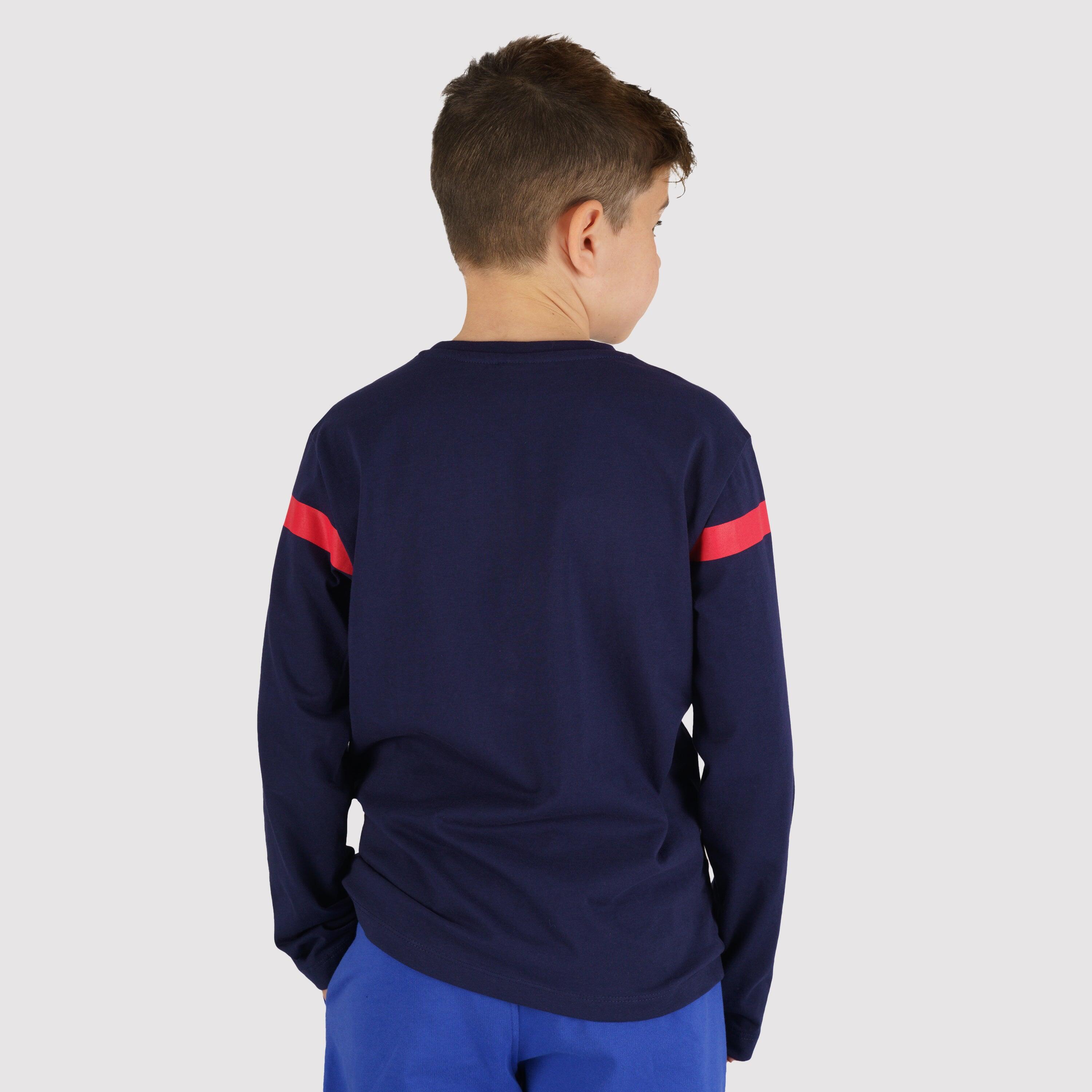 Camiseta manga larga azul marino 3/4