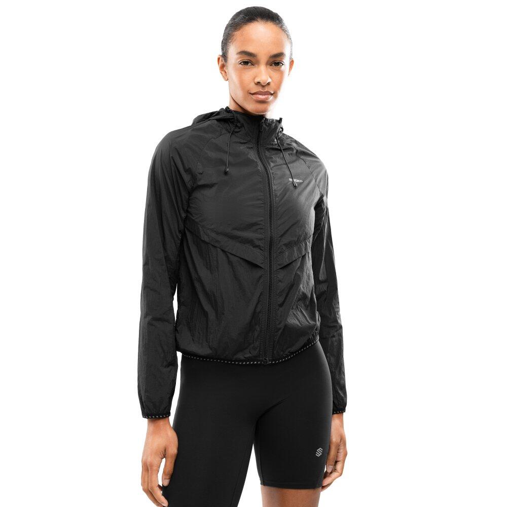 SIROKO Giacca a vento da corsa da donna Fitness Alia Black Nero