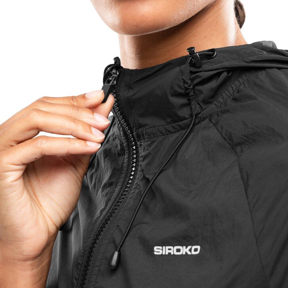 Veste coupe-vent running femme Fitness Alia Black Noir 4/7
