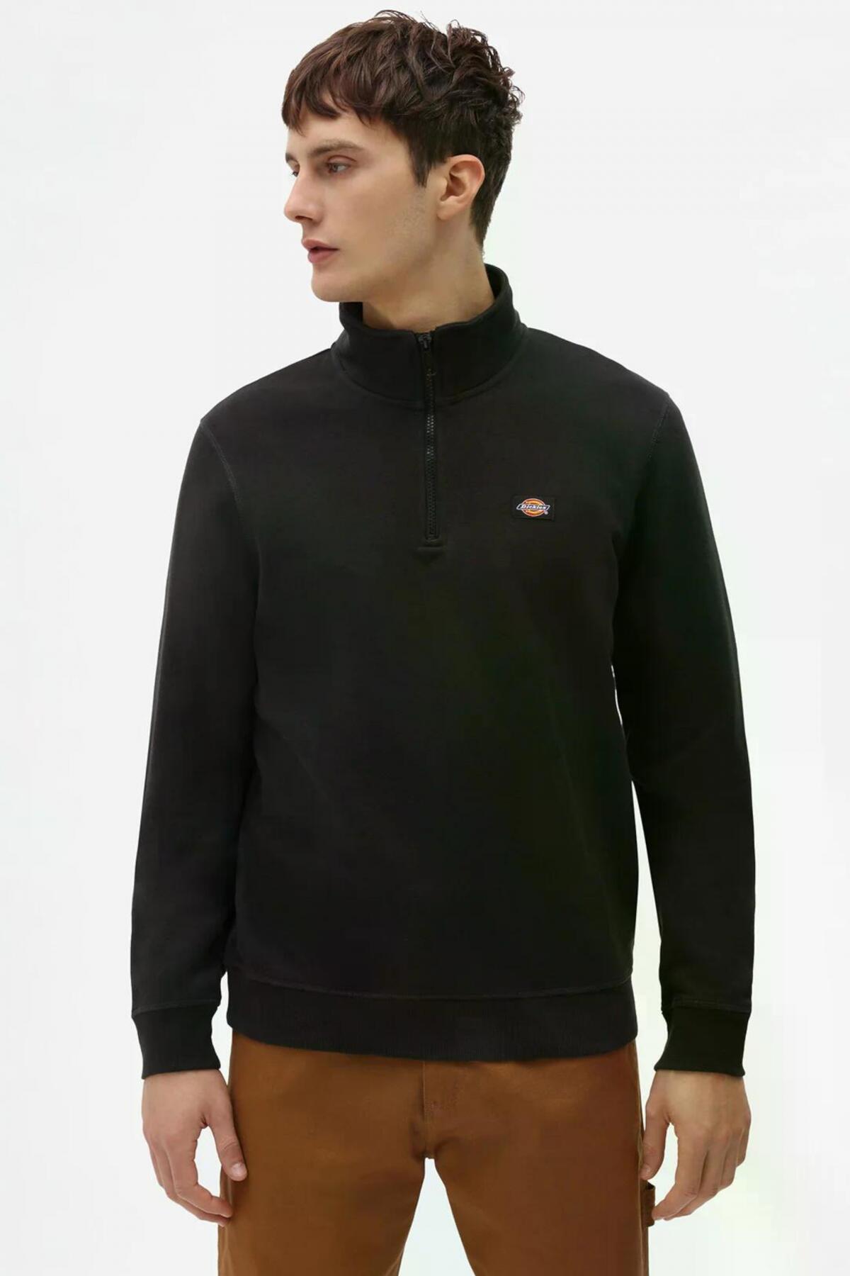 Sudaderas jerseys polares para Hombre Dickies Oakport quarter zip Negro 5/5