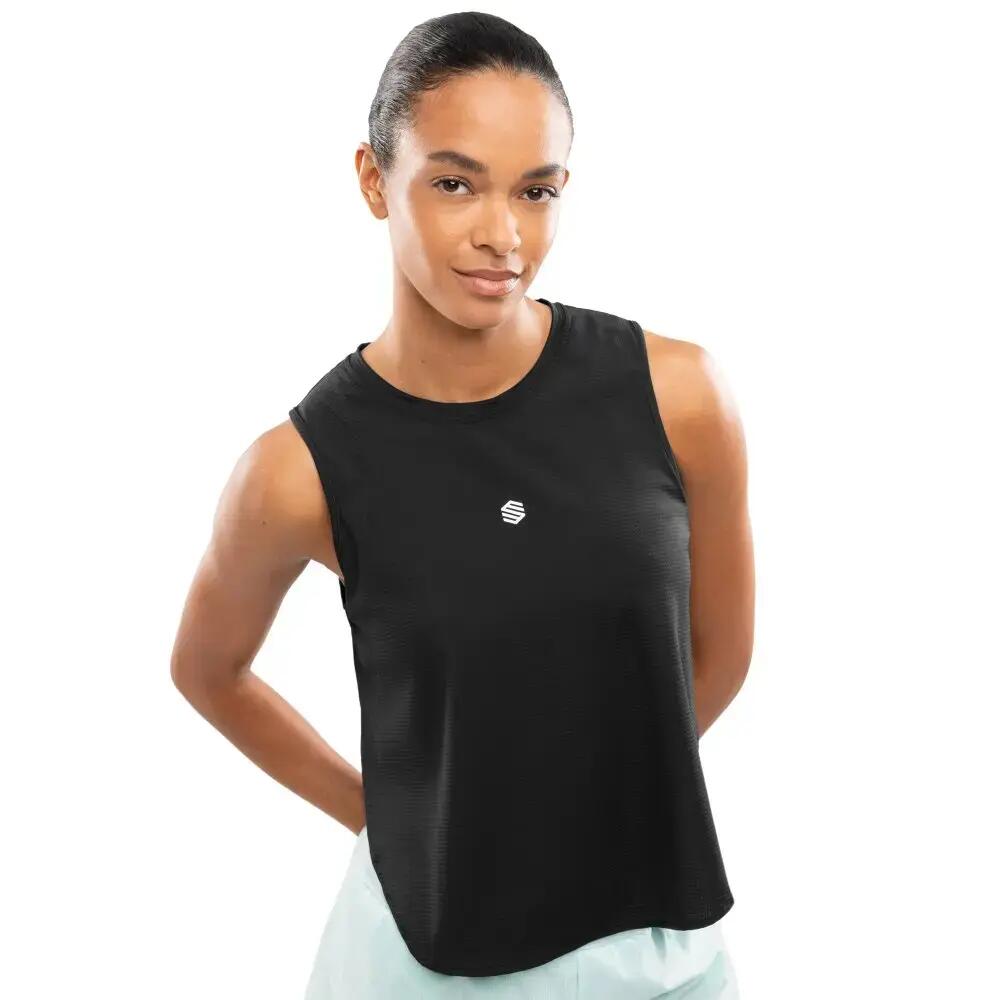 Women Fitness 's running singlet Seine Black Black
