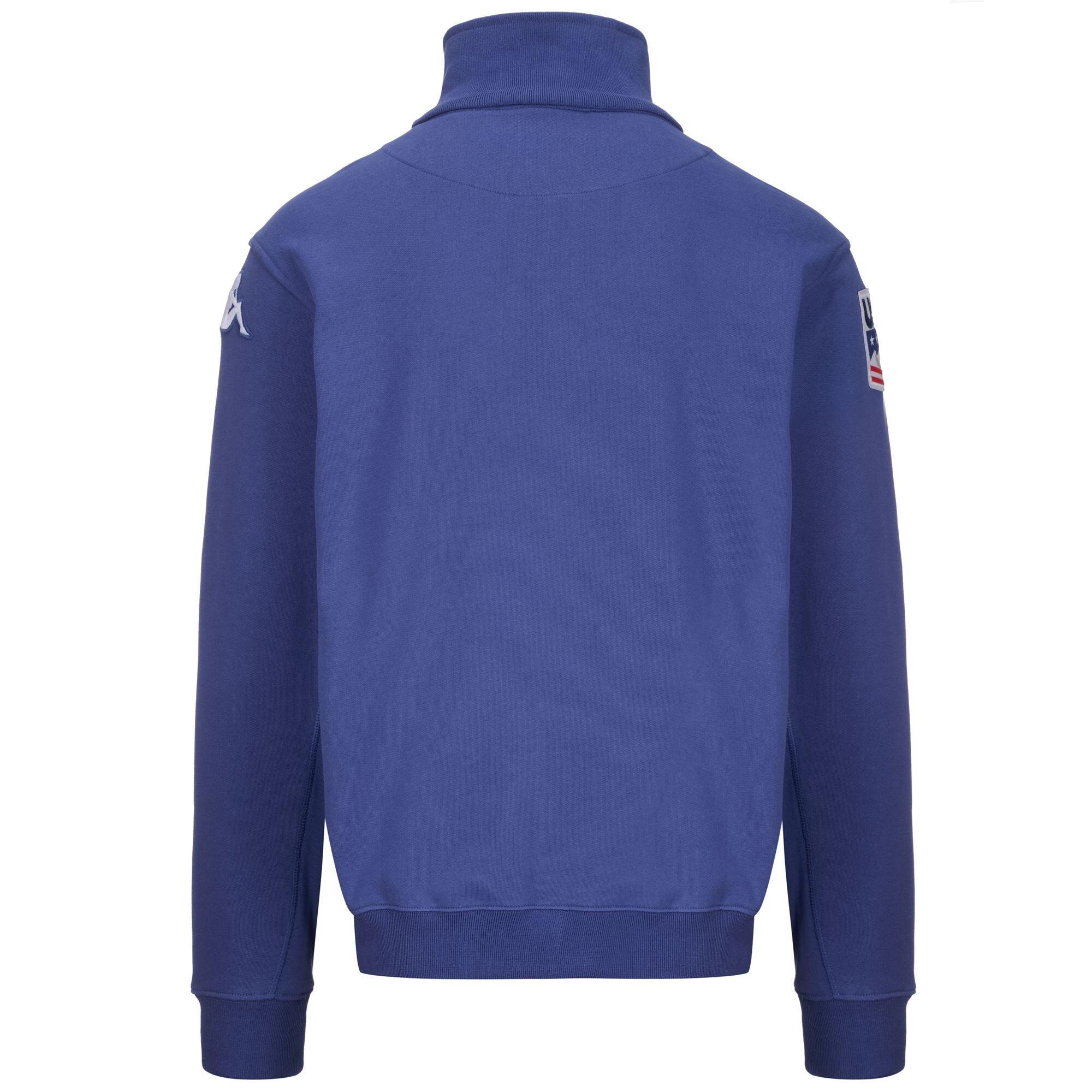 Felpa da uomo in cotone blu da sci 3/6