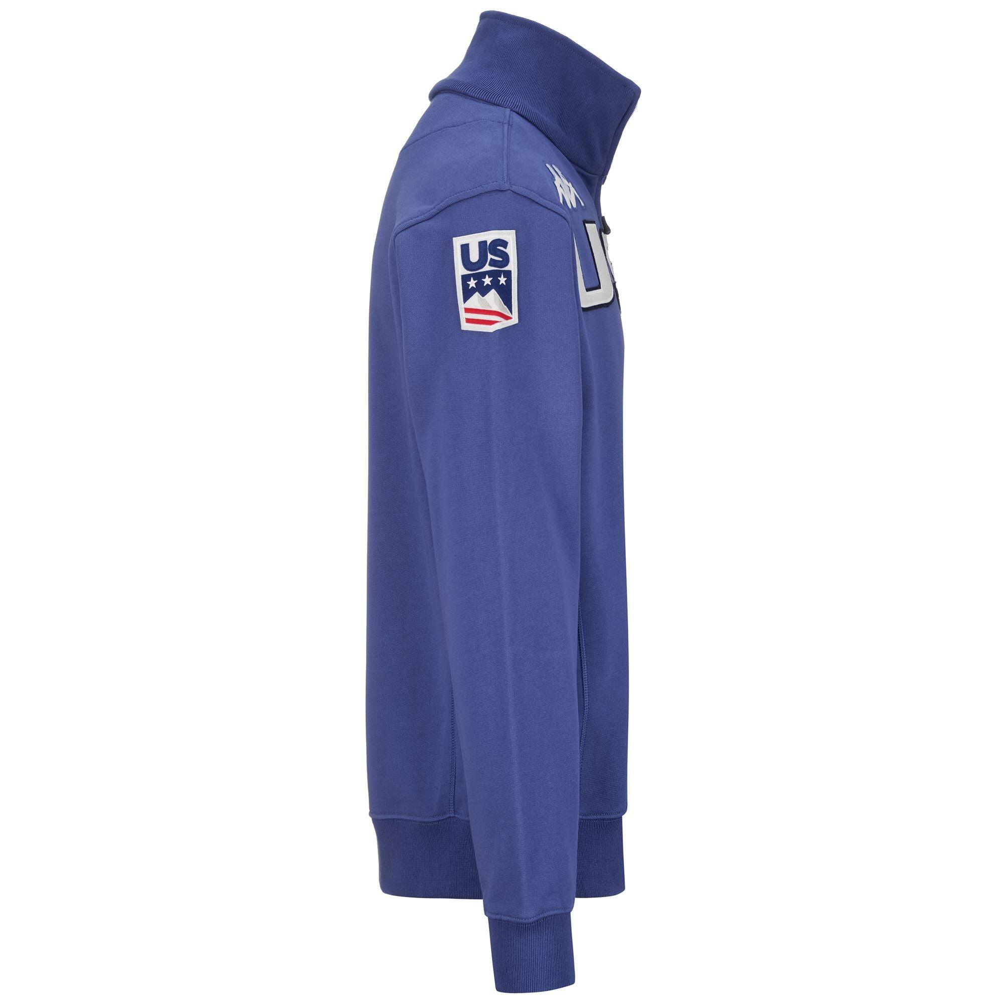 Felpa da uomo in cotone blu da sci 2/6