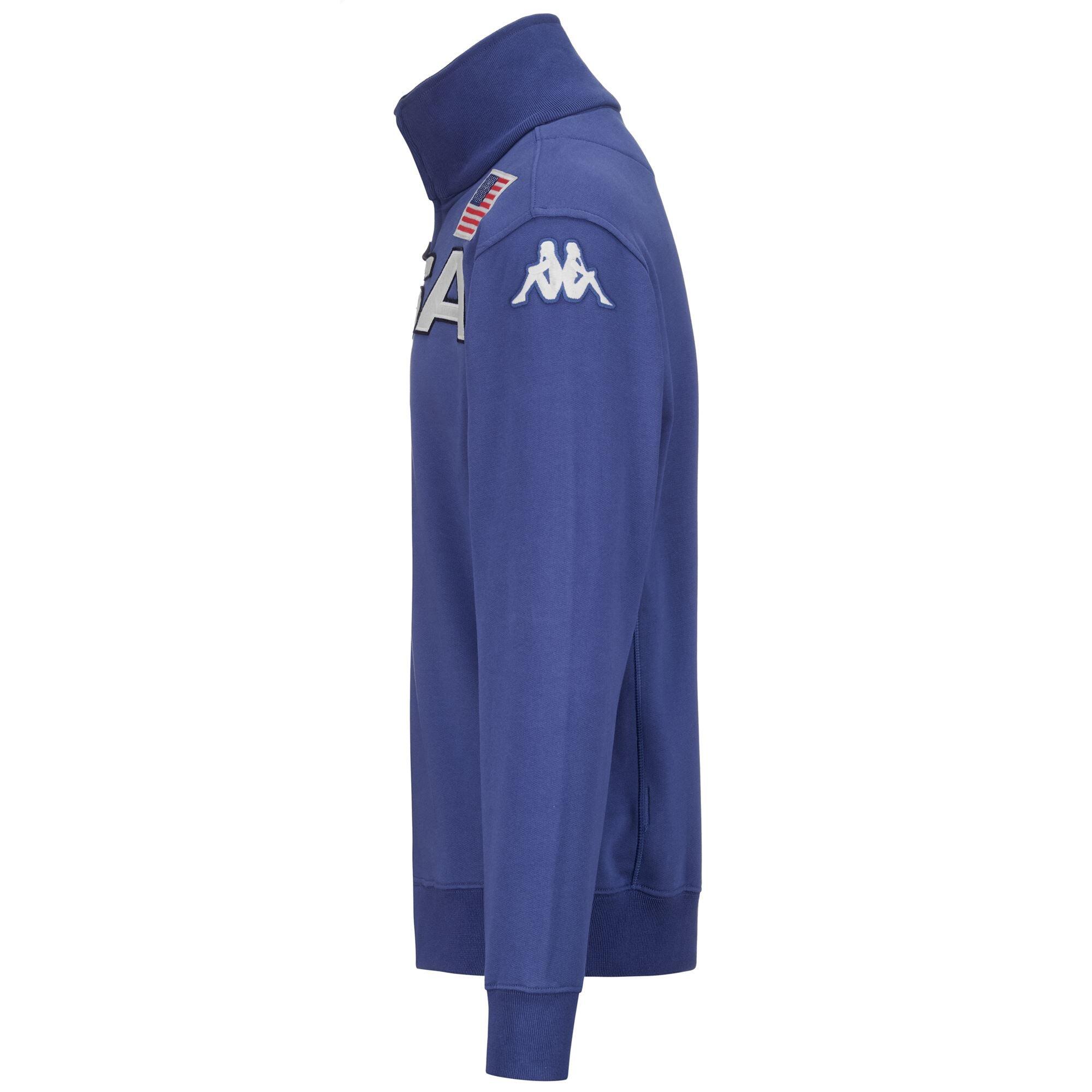 Felpa da uomo in cotone blu da sci 4/6