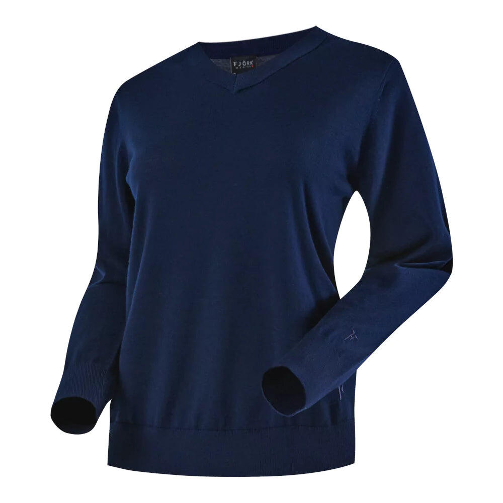 Maglione da donna con scollo a V – Leggero ed elegante in lana merino 5/7