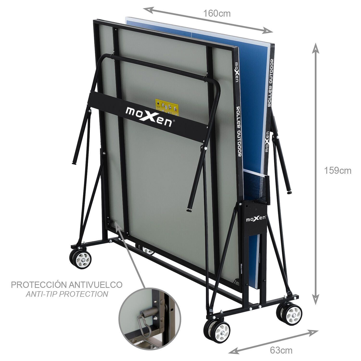 Mesa Ping Pong Moxen Roller de Exterior 2/5