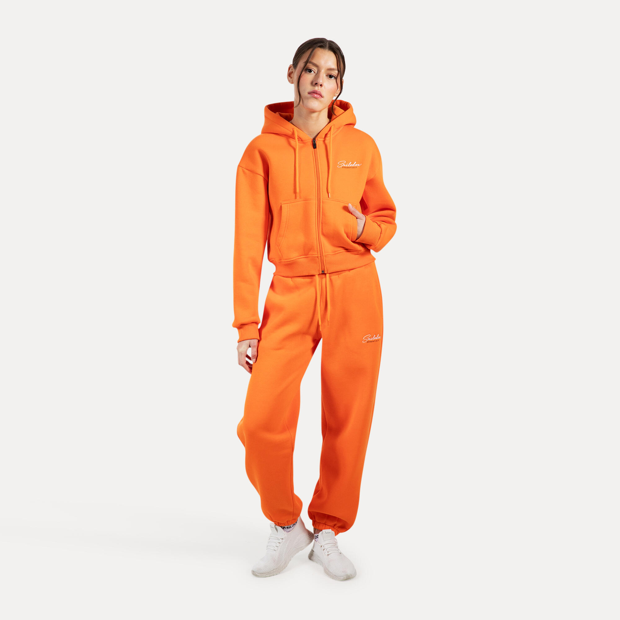 Damen Sweatjacke Enara Orange 3/5